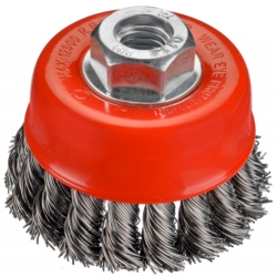 Szczotka doczołowa Fi 65 drut splatany 0,5mm M14