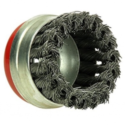 Szczotka doczołowa Fi 100  drut splatany 0,5 M14