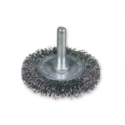 Szczotka tarczowa fi 40x5 trzpień fi 6  drut falisty 0,3mm